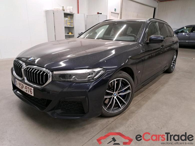 BMW - BMW 5 TOURING 530e 292PK M Sport Pack Business & Front Powered Dakota Mem Seats & Comfort Pack & Parking Assistant Pack & Trailer Hook & M Sport Brakes Blue * HYBRID * #1