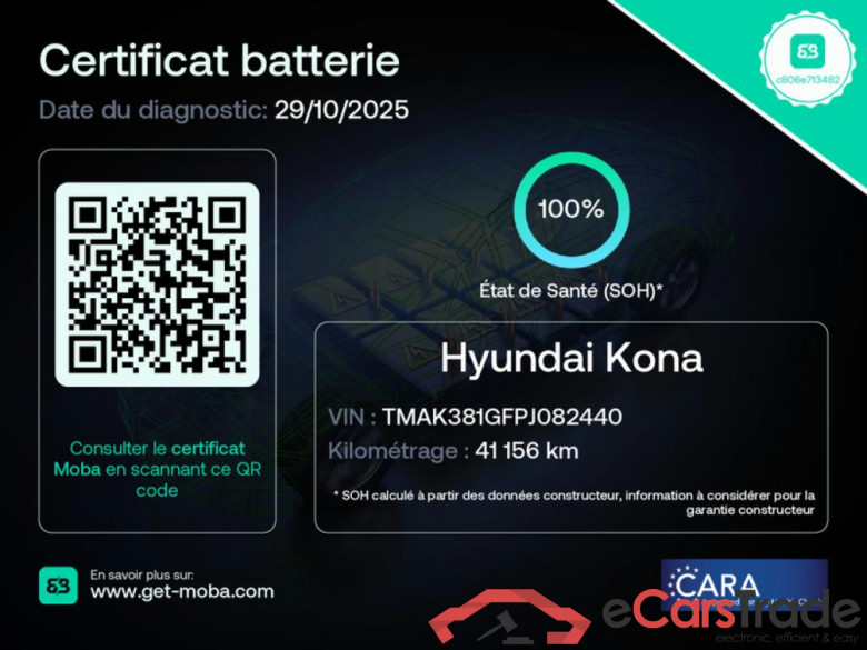 HYUNDAI Kona 2020  5P  SUV BEV 64KWH ELECTRIQUE 204CH CREATIVE #2