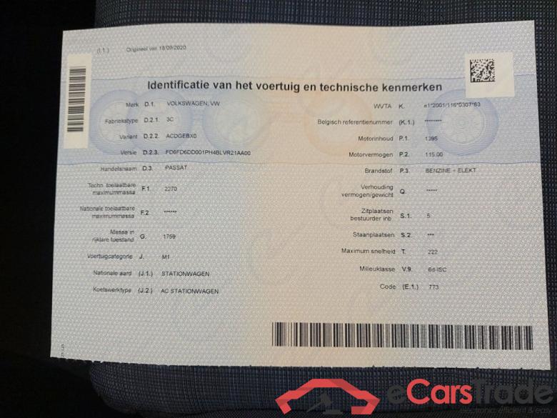 Volkswagen Passat Variant 1.4 TSI DSG6 GTE Business 5d #6