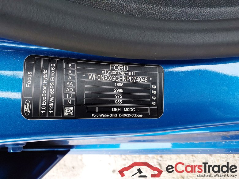 FORD Focus 1.0 Ecoboost MHEV 114KW (155CV) S6.2 ST Line #5