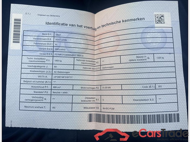 SEAT Leon Leon 5D FR Edition 1.0 eTSI 110ch (81kW) DSG 7v Mild Hybrid #3