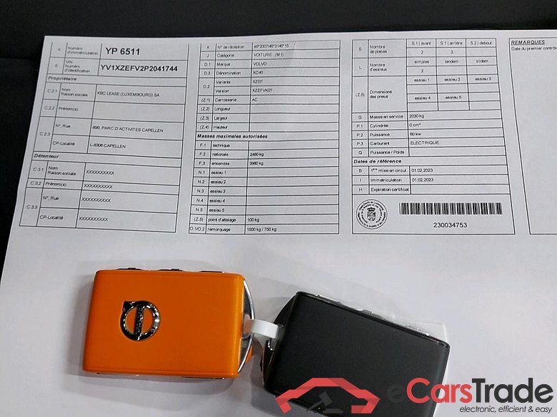 VOLVO - VOL XC40 Recharge 231PK Ultimate Towing Hook * ELECTRIC * #4