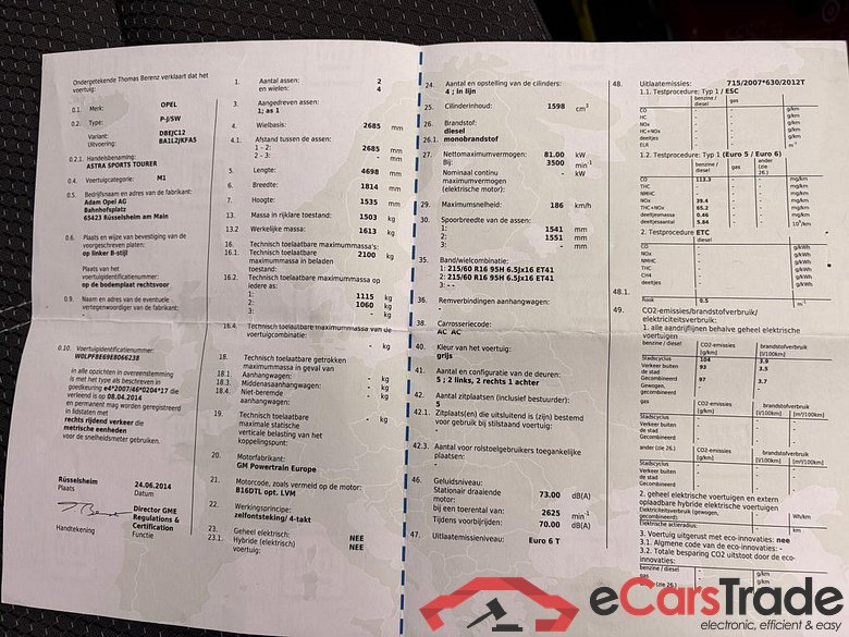 OPEL Astra Astra 1.4i Essentia (Fleet) #6