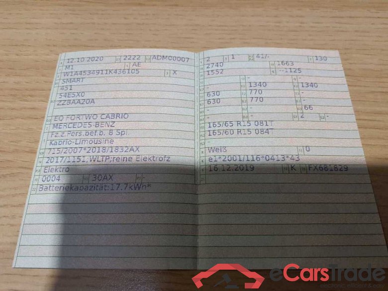 Smart fortwo cabrio (11.2015->) DE - Ca2 electric drive / EQ, EQ, (Facelift) 2019 - 2023 #3