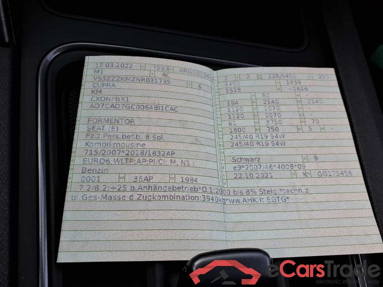 Cupra Formentor (KM7)(08.2020->) DE - SUV5 2.0 TSI EU6d, VZ 4 Drive, 2020 - 2024 #5