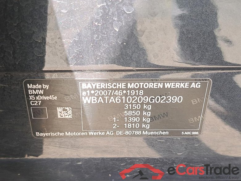 BMW - BMW X5 xDrive45e 320PK Pack Business With Vernasca Power & Heated Mem Seats & Travel & Towing Hook   * HYBRID * #6