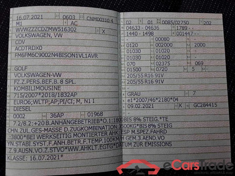 Volkswagen Golf VIII Variant (CG5)(09.2020->2024) DE - Kb5 2.0 TDI EU6d, Life, 2020 - 2024 #5