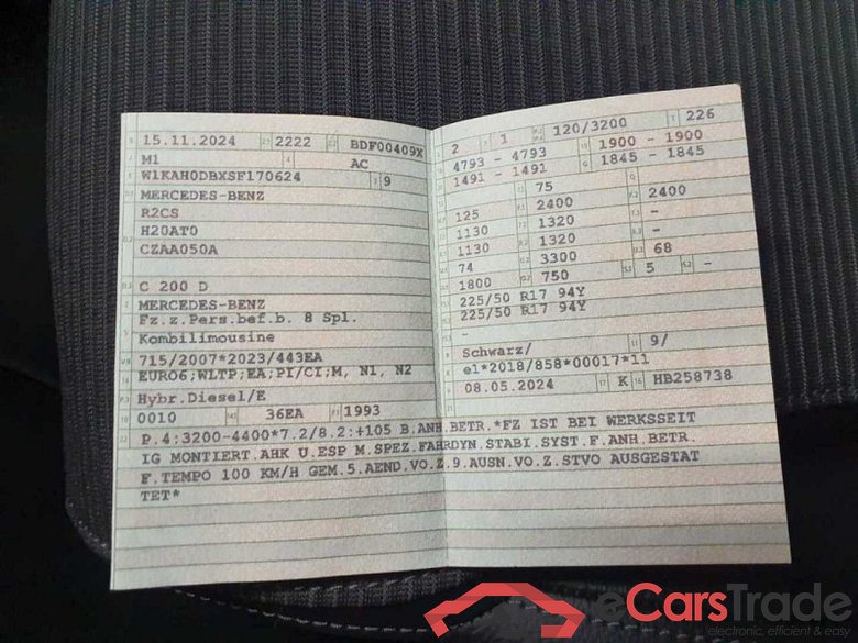 Mercedes-Benz C T-Modell (BM 206)(03.2021->) DE - Kb5 C 200 d EU6e, T Avantgarde (EURO 6e), 2024 - 2026 #6