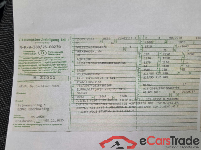 VW Caddy 5 2.0 TDI BMT (5-Si.) DSG Life 5d 90kW #3