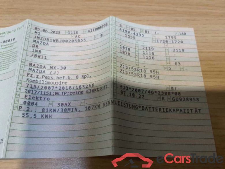 Mazda MX-30 (DR)(05.2020->) DE - SUV5 e-SKYACTIV, Advantage, 2022 - 2025 #3